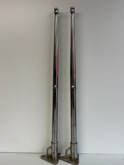 2 x RVS scepter 63 cm met scepterpot