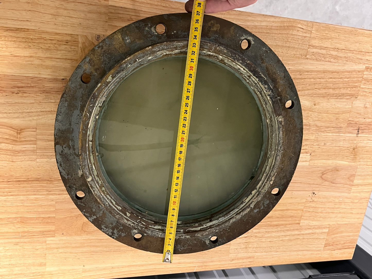 Bronzen patrijspoort 37 cm / 20 KG