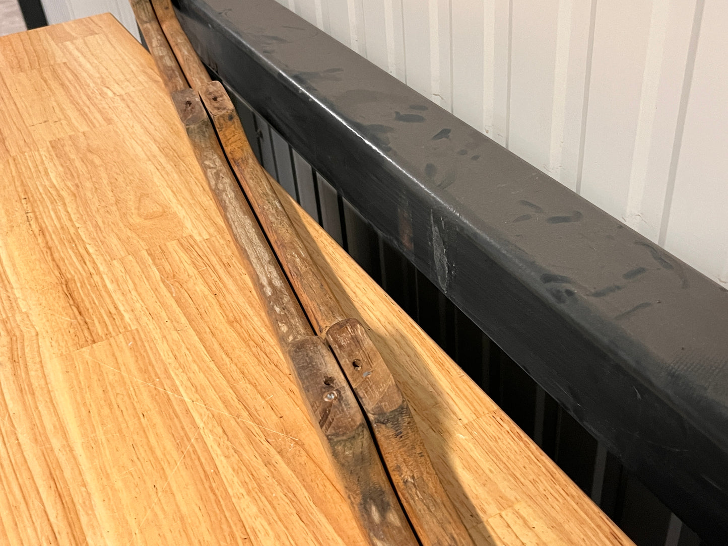 Houten handrailing 3 grepen 130 cm