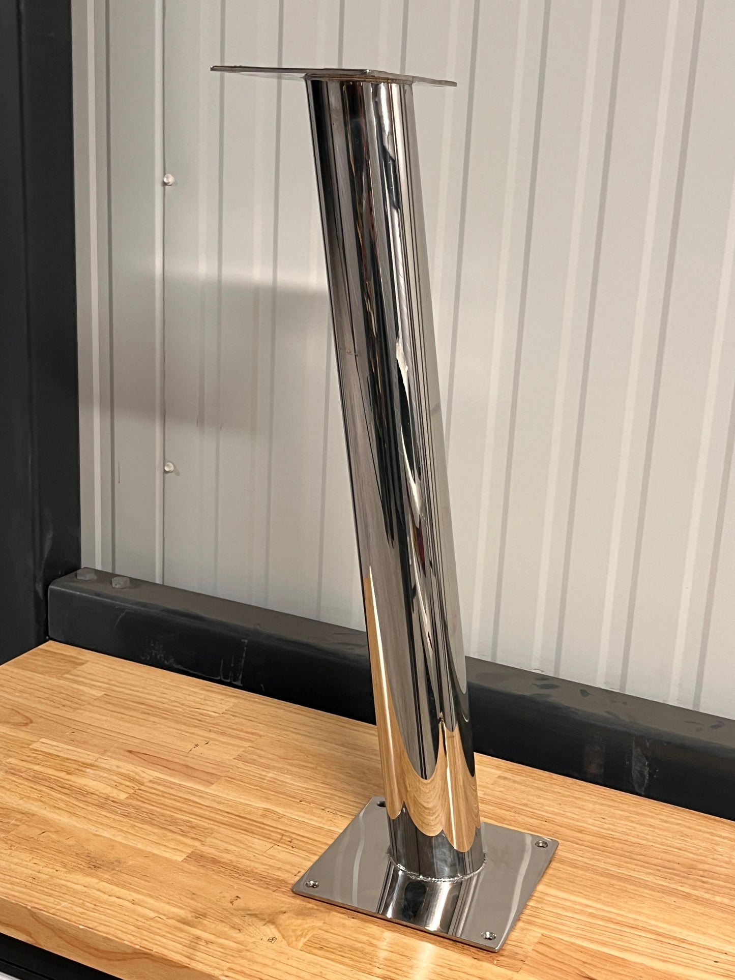 RVS tafelpoot 72 cm hoog