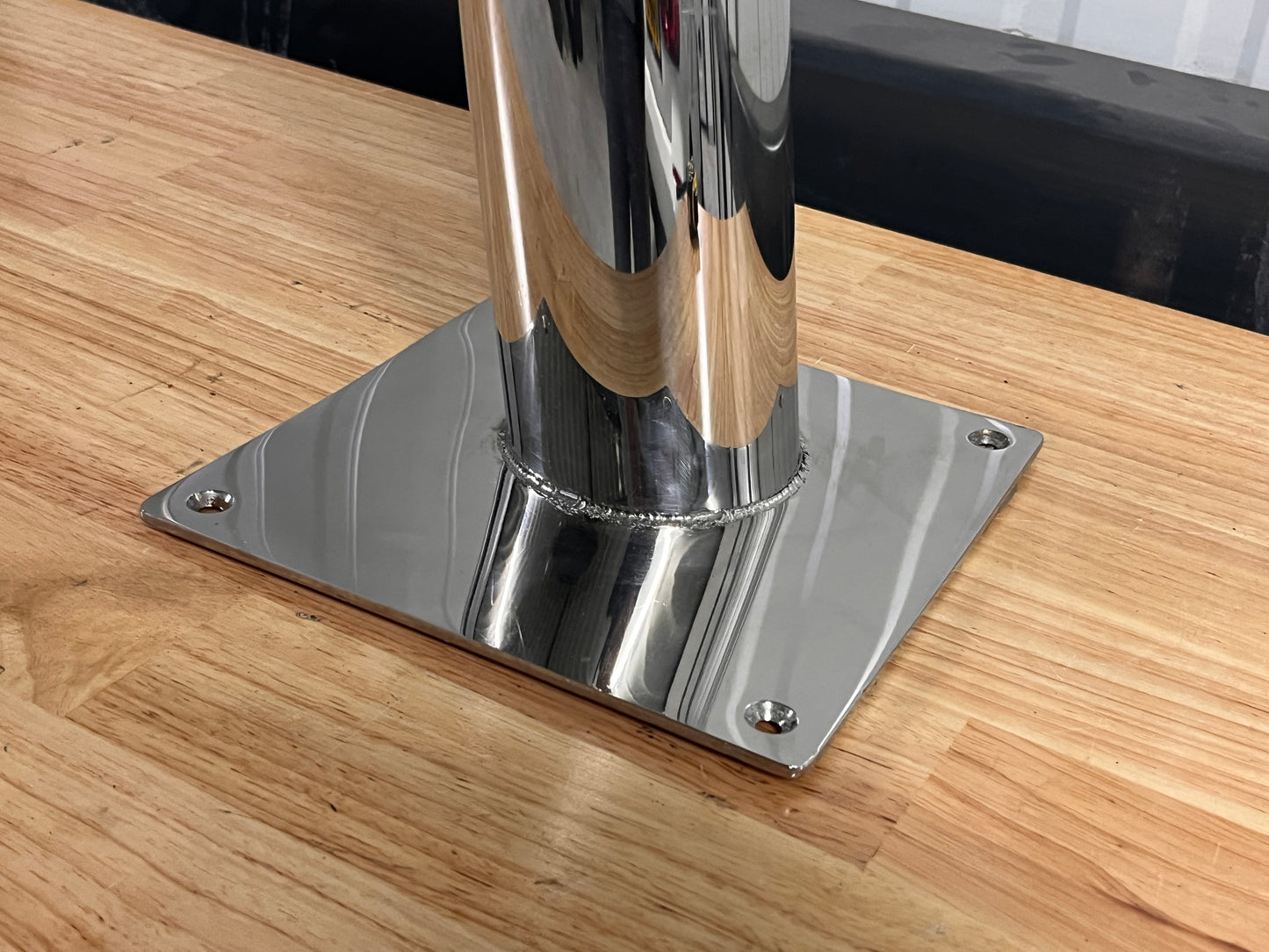 RVS tafelpoot 72 cm hoog