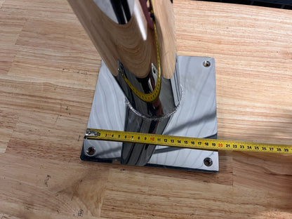 RVS tafelpoot 72 cm hoog