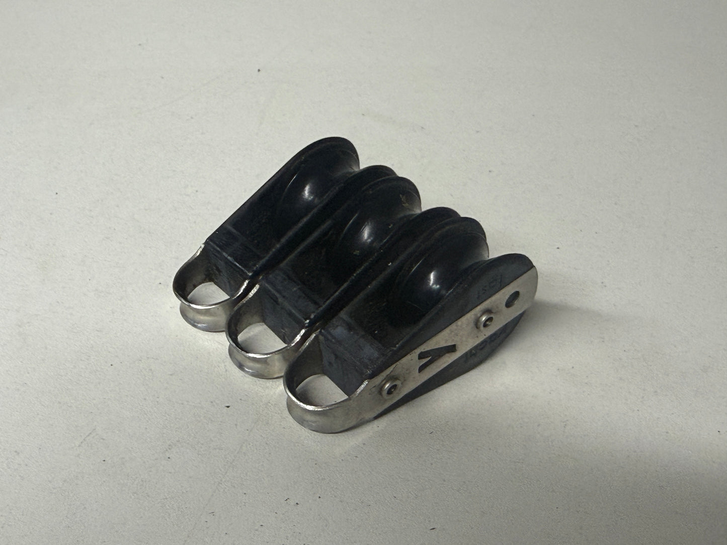 Y 1 schijfs blok 27 mm tot 8 mm lijn gelagerd met beugel