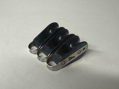 Y 1 schijfs blok 27 mm tot 8 mm lijn gelagerd met beugel