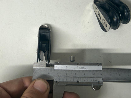 Y 1 schijfs blok 27 mm tot 8 mm lijn gelagerd met beugel