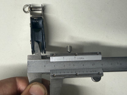Y 1 schijfs blok met gaffelsluiting 27 mm tot 8 mm lijn, gelagerd