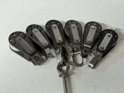 6 Barton 1 schijfs blokjes 30 mm tot 8 mm lijn