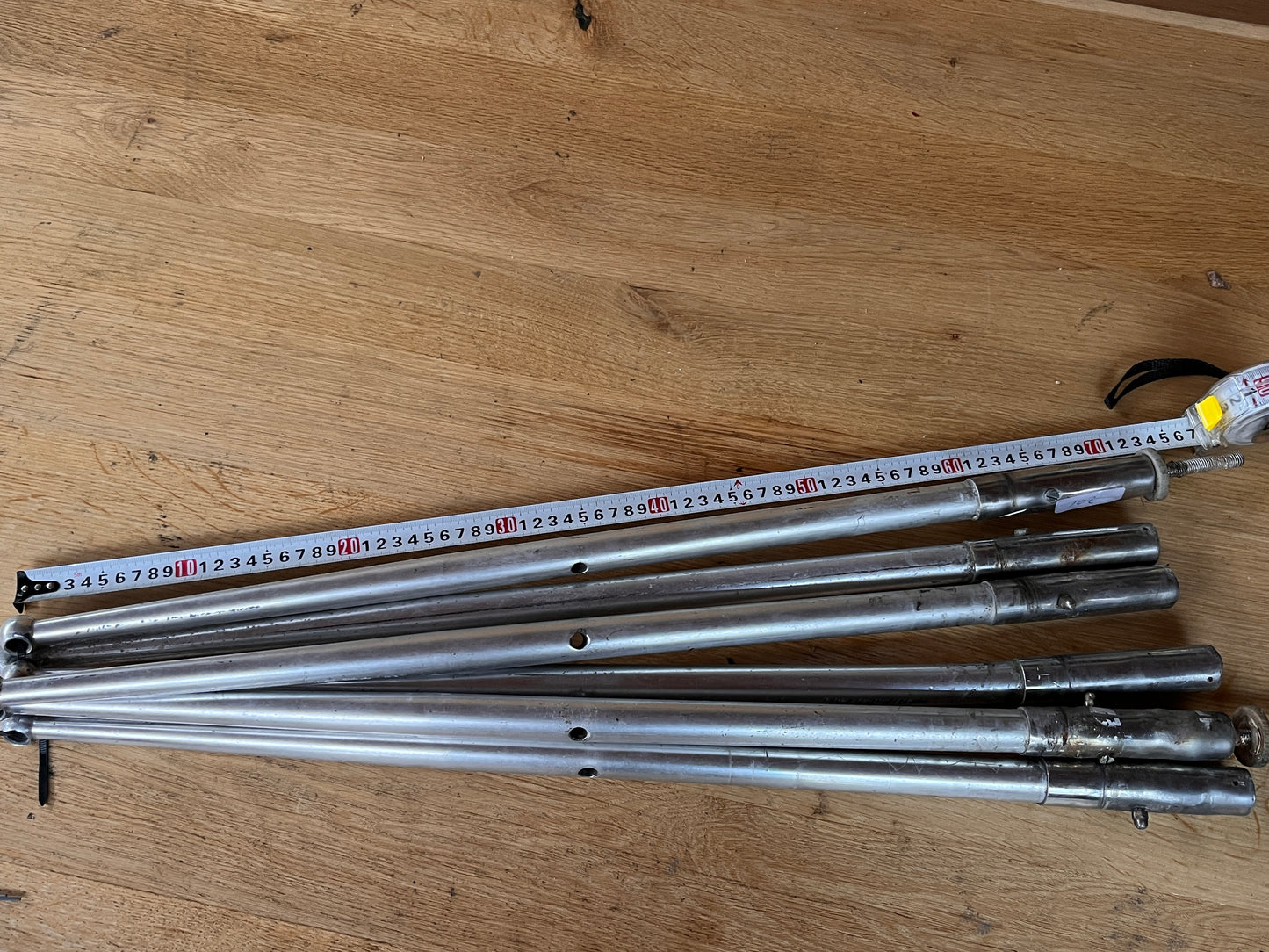 6 aluminium scepters 70 cm