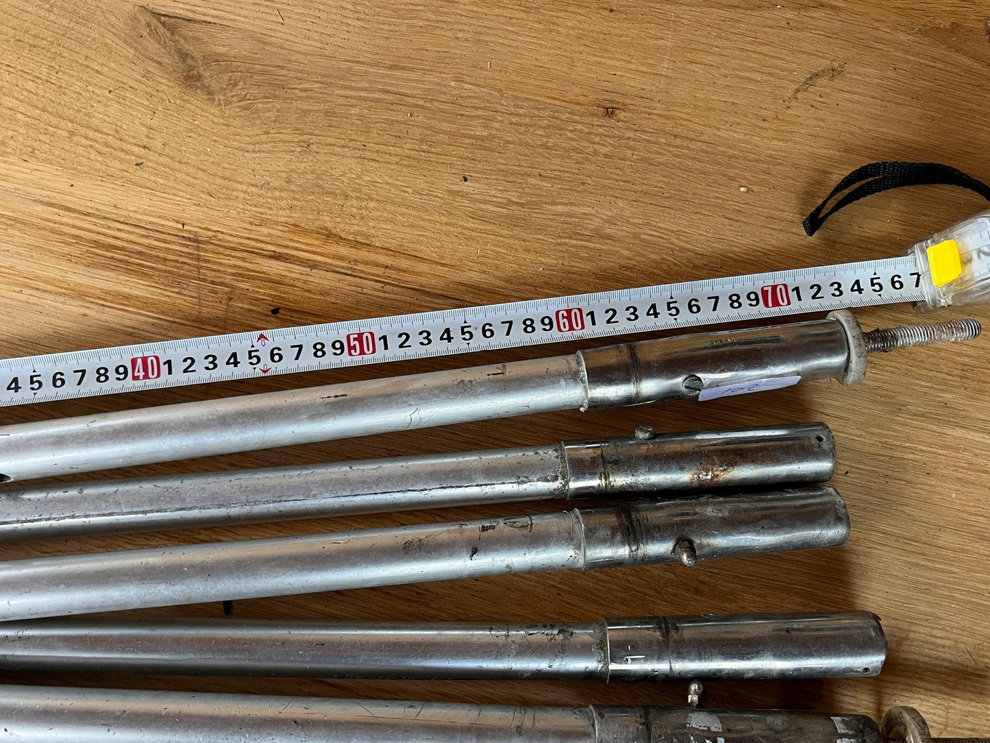 6 aluminium scepters 70 cm