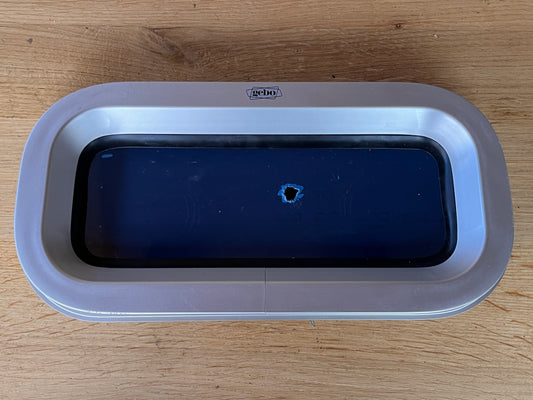 Gebo klappend rechthoekig patrijspoort / raam 395 x 200 mm