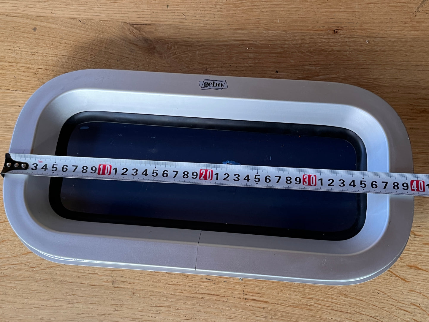 Gebo klappend rechthoekig patrijspoort / raam 395 x 200 mm