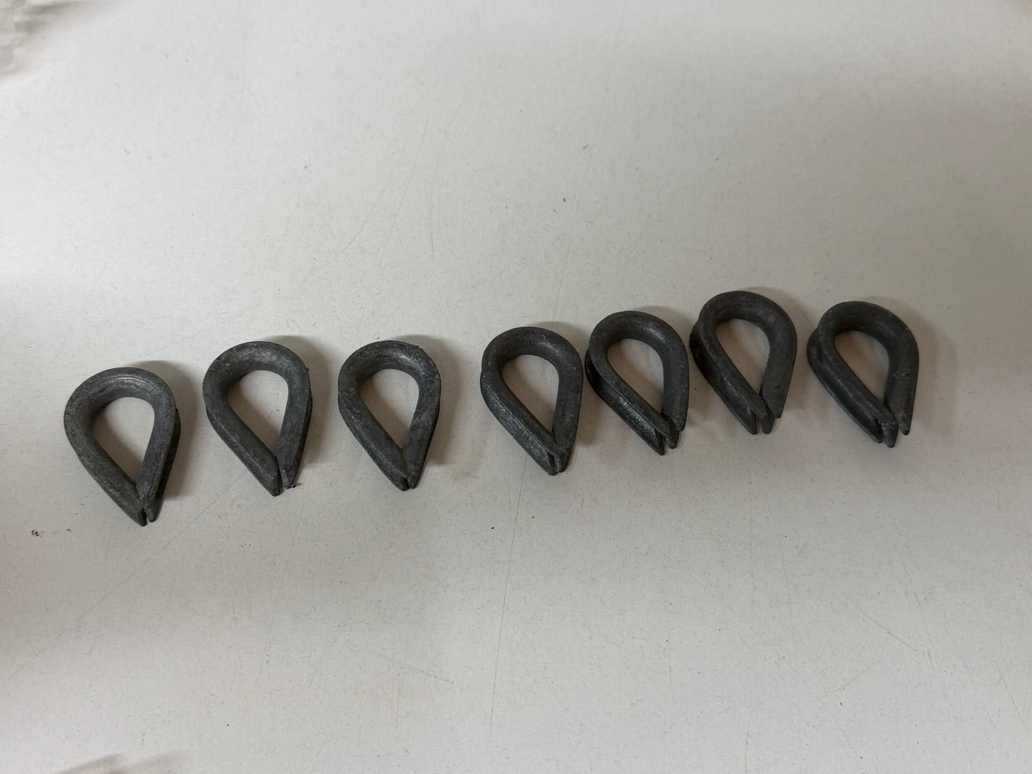 7 x stalen puntkous 8 mm