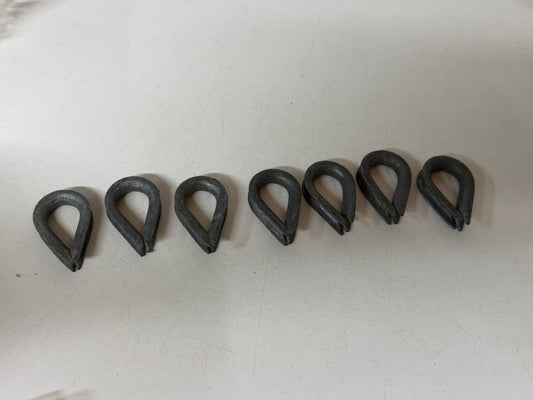 7 x stalen puntkous 8 mm