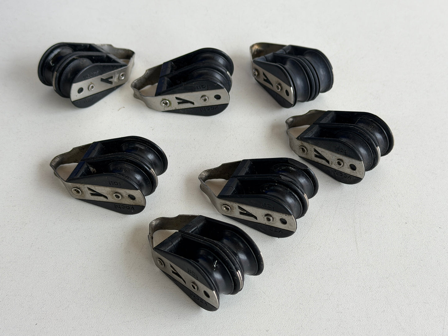 Y 2 schijfs blok 29 mm tot 8 mm lijn, gelagerd