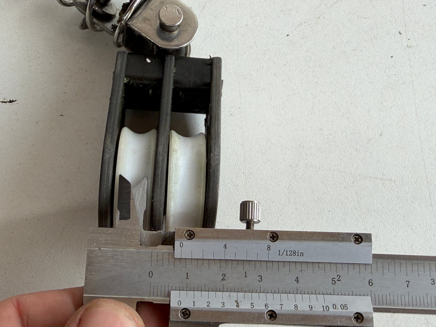 Barton 2 schijfs blok 35 mm tot 8 mm lijn op veer