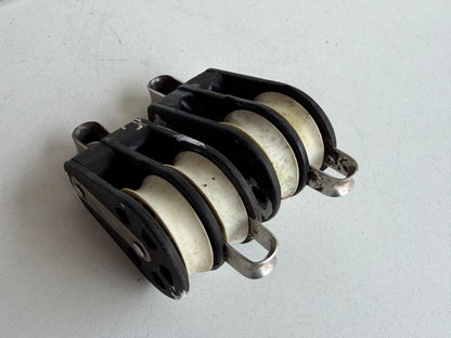 Barton 2 schijfs blok 45 mm tot 12 mm lijn, hondsvot