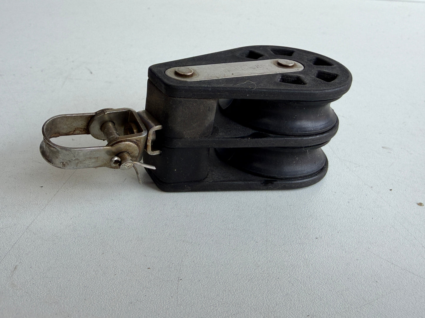 Barton 2 schijfs blok 45 mm tot 10 mm lijn, gelagerd