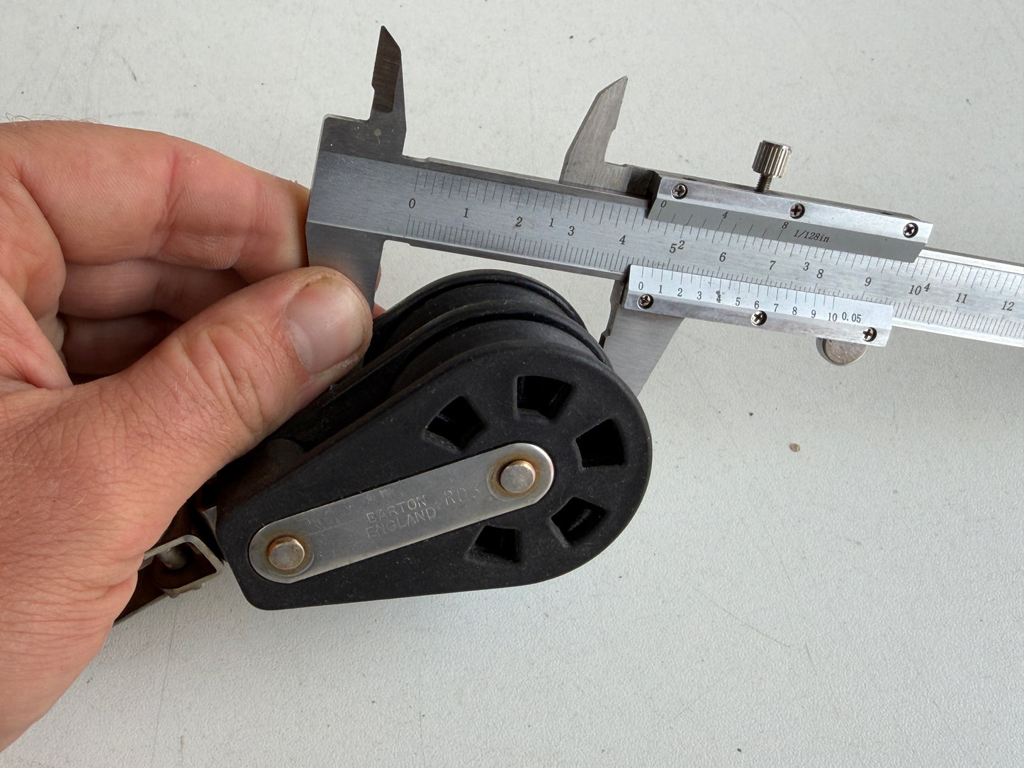 Barton 2 schijfs blok 45 mm tot 10 mm lijn, gelagerd