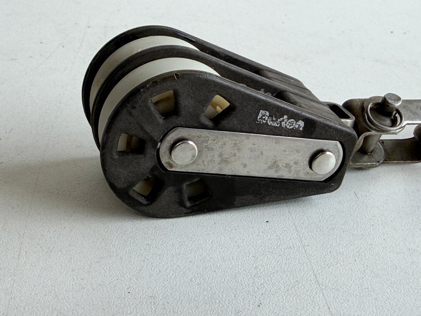 Barton 2 schijfs blok 35 mm tot 7 mm lijn, gelagerd