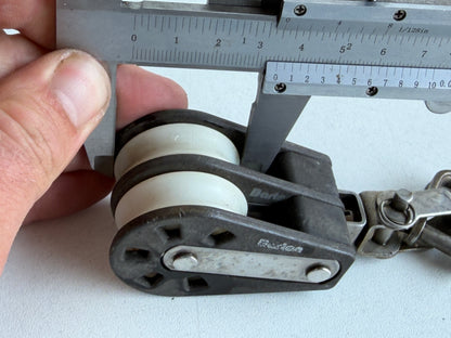 Barton 2 schijfs blok 35 mm tot 7 mm lijn, gelagerd