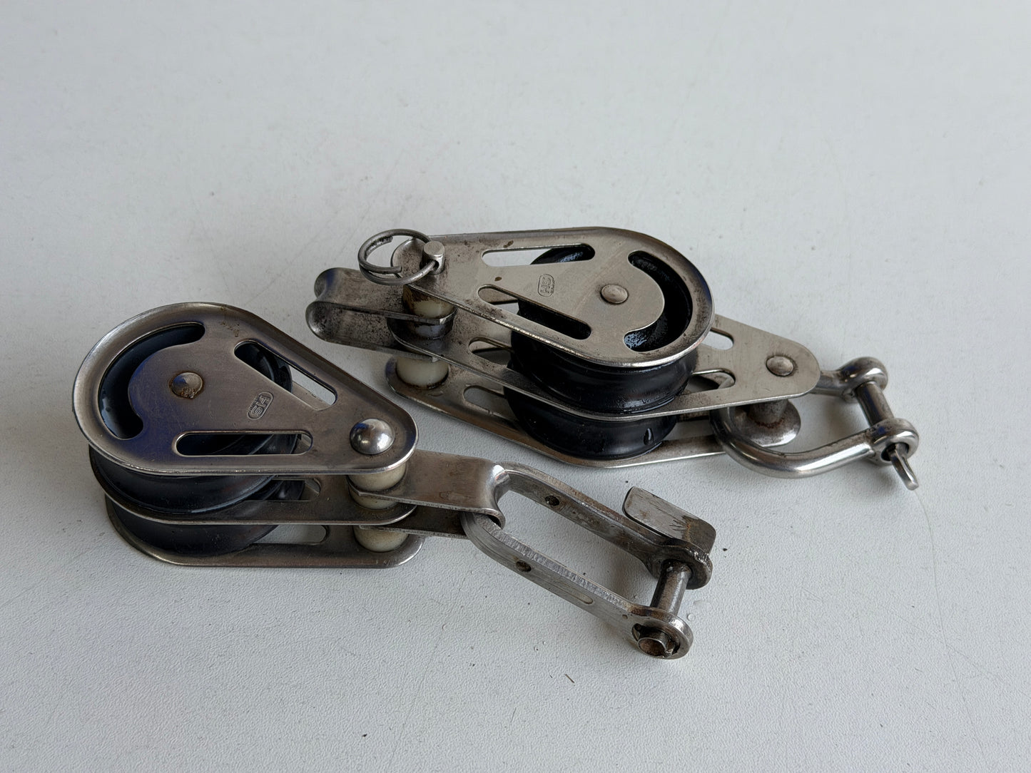 2 x Sprenger 2 schijfs blok 40 mm tot 10 mm lijn