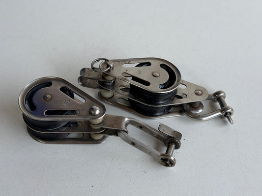 2 x Sprenger 2 schijfs blok 40 mm tot 10 mm lijn
