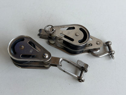 2 x Sprenger 2 schijfs blok 40 mm tot 10 mm lijn