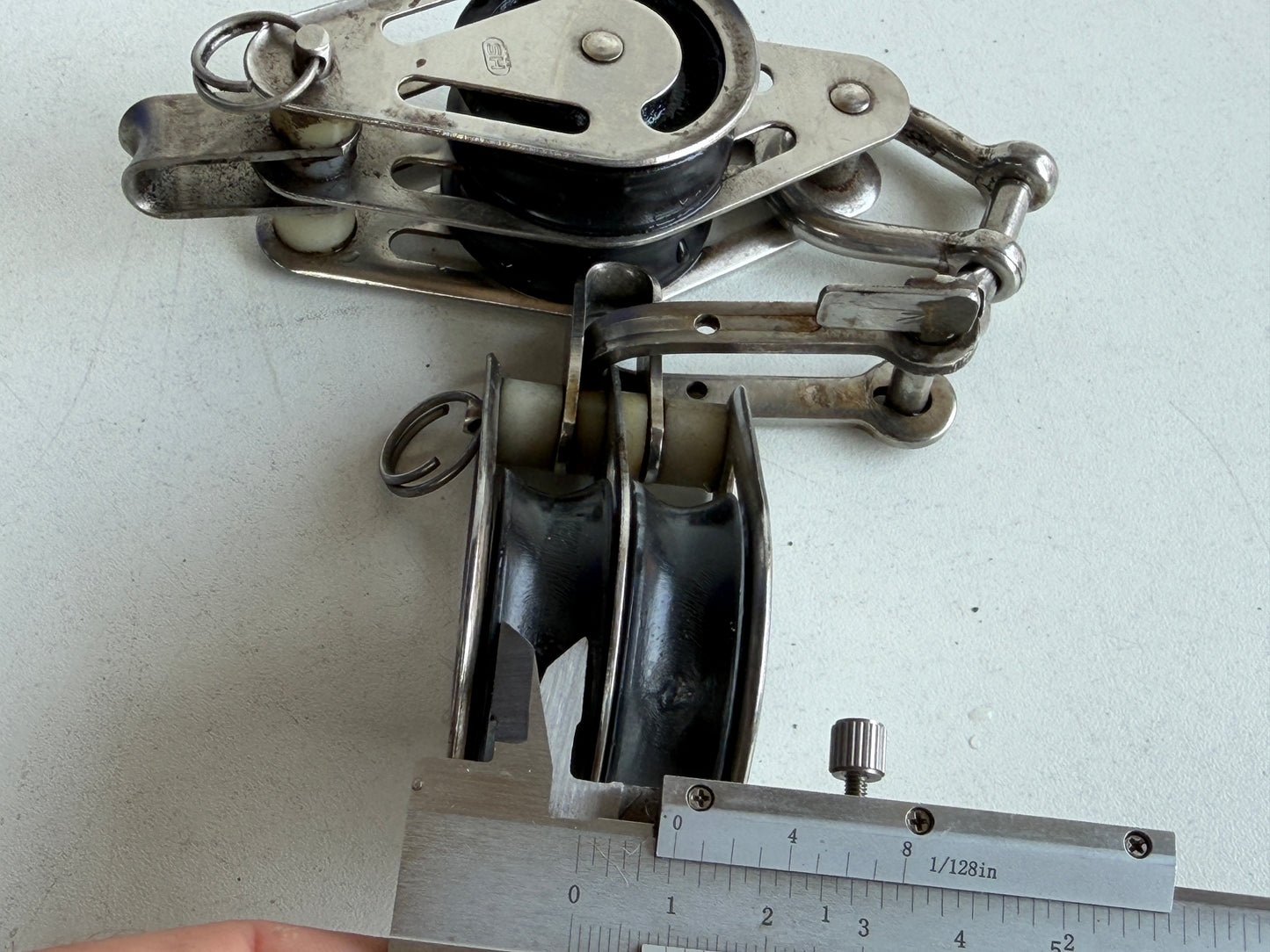 2 x Sprenger 2 schijfs blok 40 mm tot 10 mm lijn