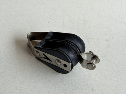 Y 2 schijfs blok 29 mm tot 8 mm lijn, hondsvot, gelagerd