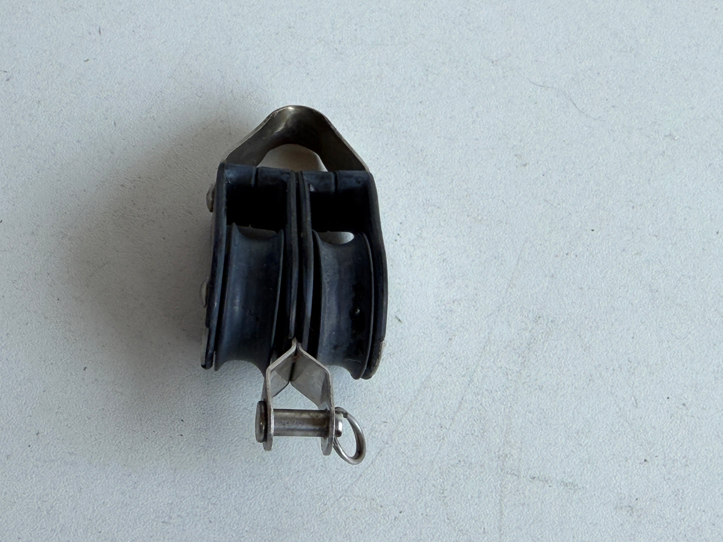 Y 2 schijfs blok 29 mm tot 8 mm lijn, hondsvot, gelagerd