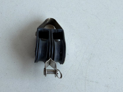 Y 2 schijfs blok 29 mm tot 8 mm lijn, hondsvot, gelagerd