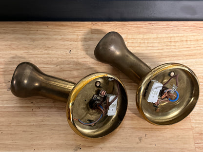 Bronzen / messing wandlampjes / leeslampjes