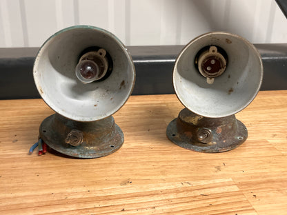 Bronzen / messing wandlampjes / leeslampjes