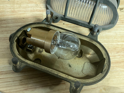 Bronzen / messing Foresti Suardi schotlamp / wandlamp