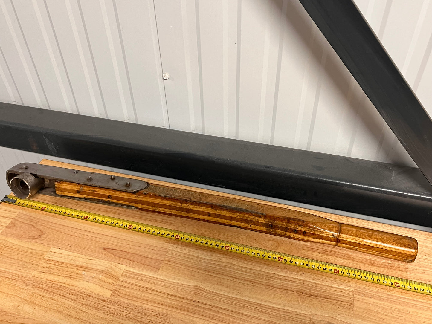 Houten helmstok 85 cm