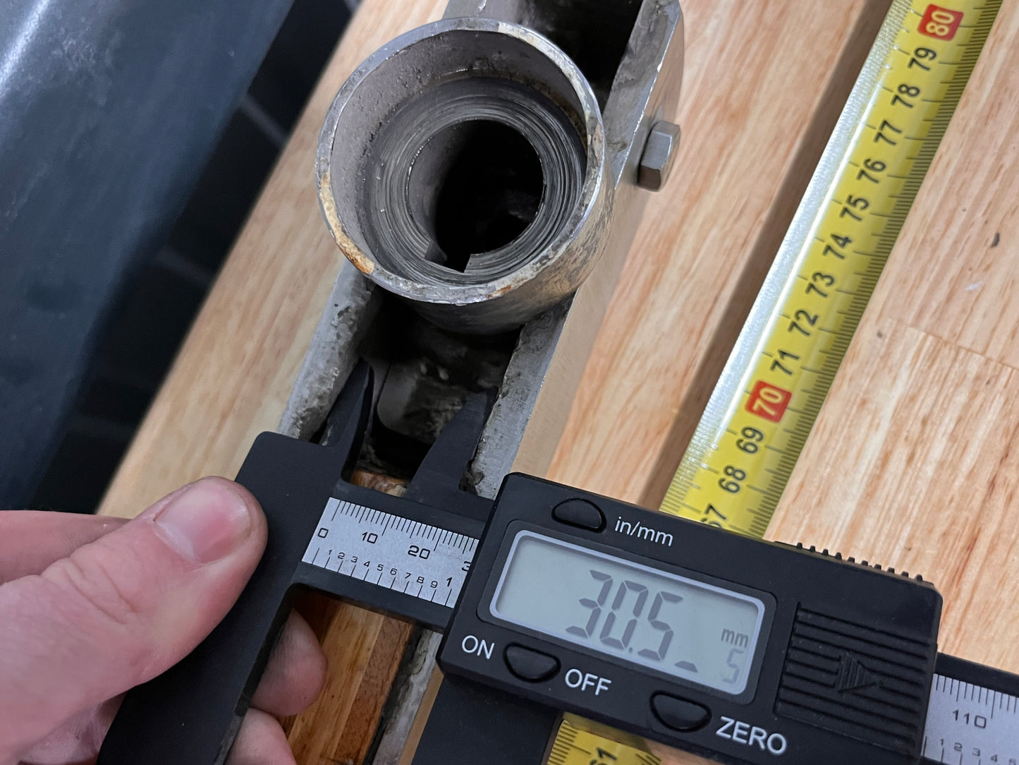 Houten helmstok 85 cm