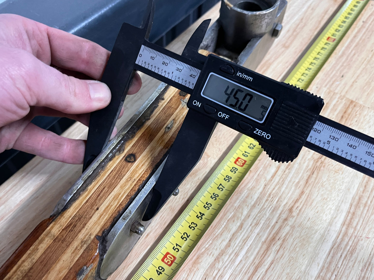 Houten helmstok 85 cm