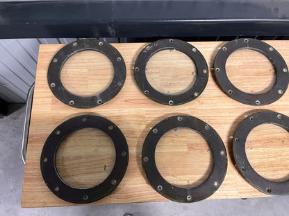 Bronzen patrijspoort / lichtrand met glas 235 mm