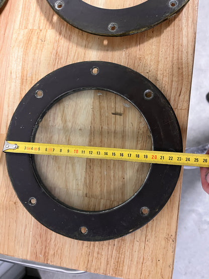 Bronzen patrijspoort / lichtrand met glas 235 mm