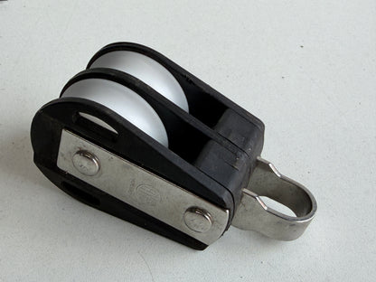 HYE 2 schijfs blok 50 mm tot 14 mm lijn met beugel