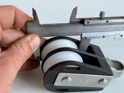HYE 2 schijfs blok 50 mm tot 14 mm lijn met beugel