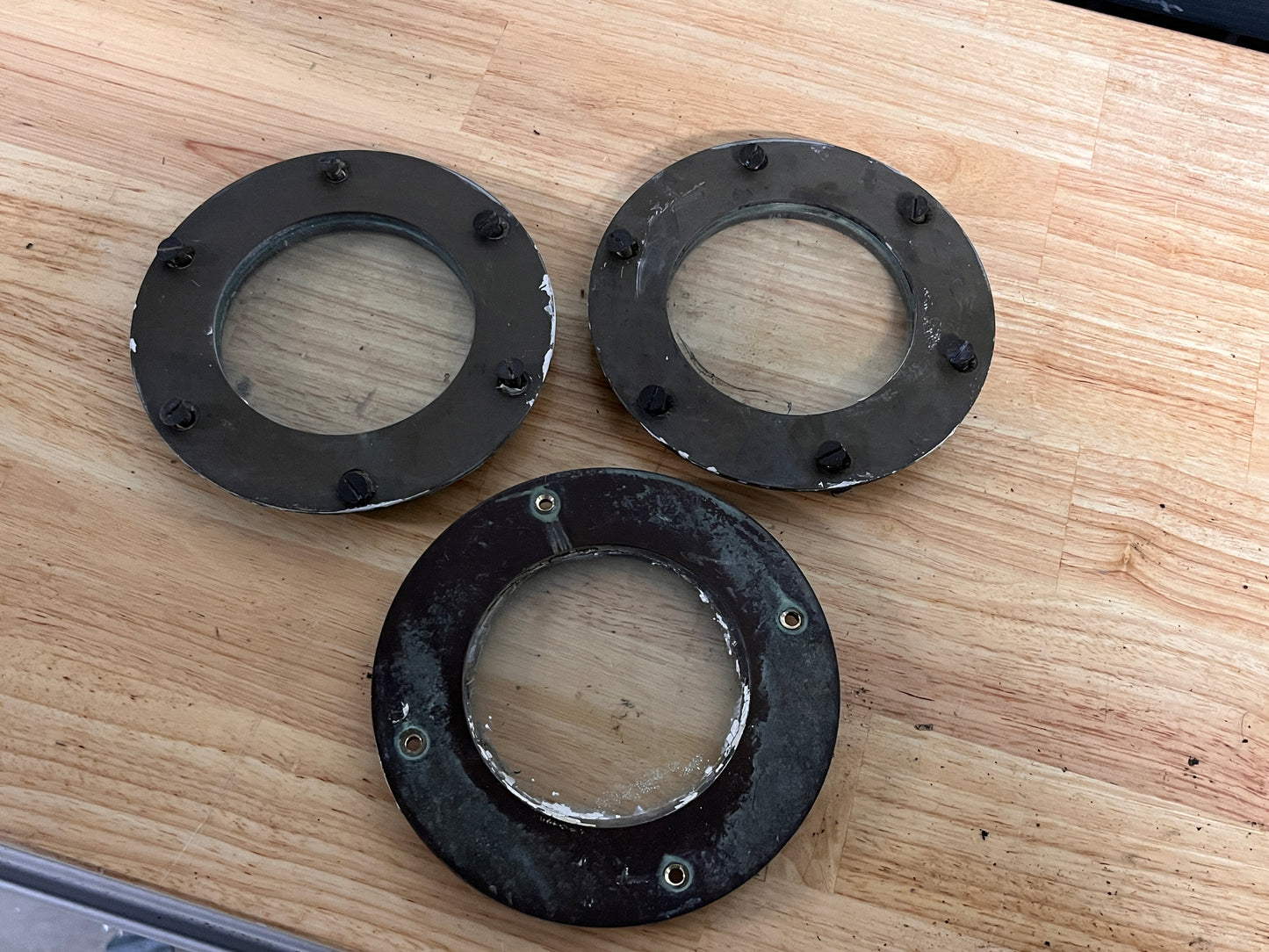 Bronzen patrijspoort / lichtrand 160 mm