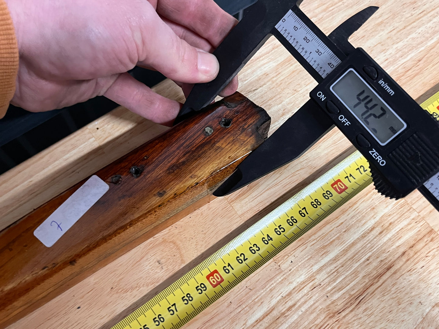 Houten helmstok 65 cm