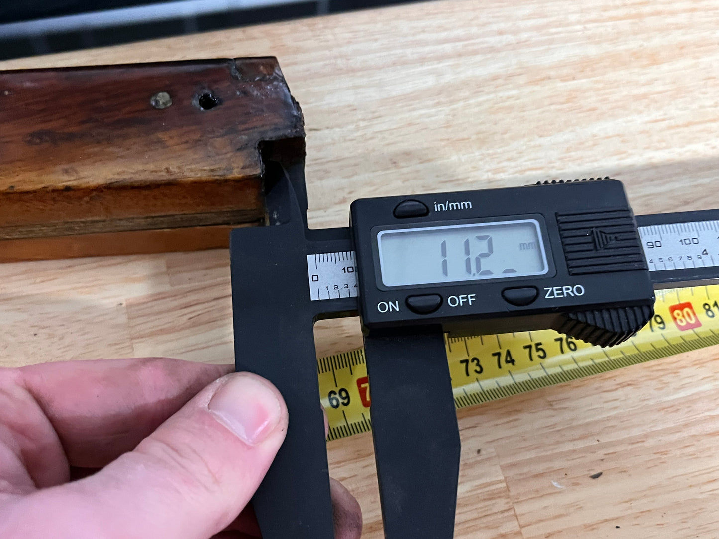 Houten helmstok 65 cm