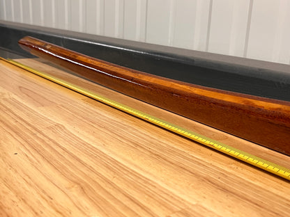 Houten helmstok met bronzen beslag 90 cm