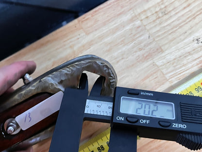 Houten helmstok met bronzen beslag 90 cm