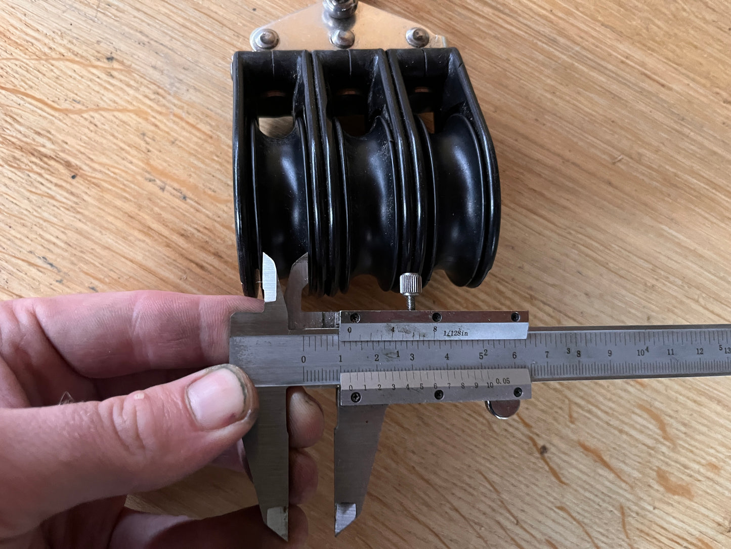 Sail speed 3 schijfs blok 57 mm 12 mm gelagerd