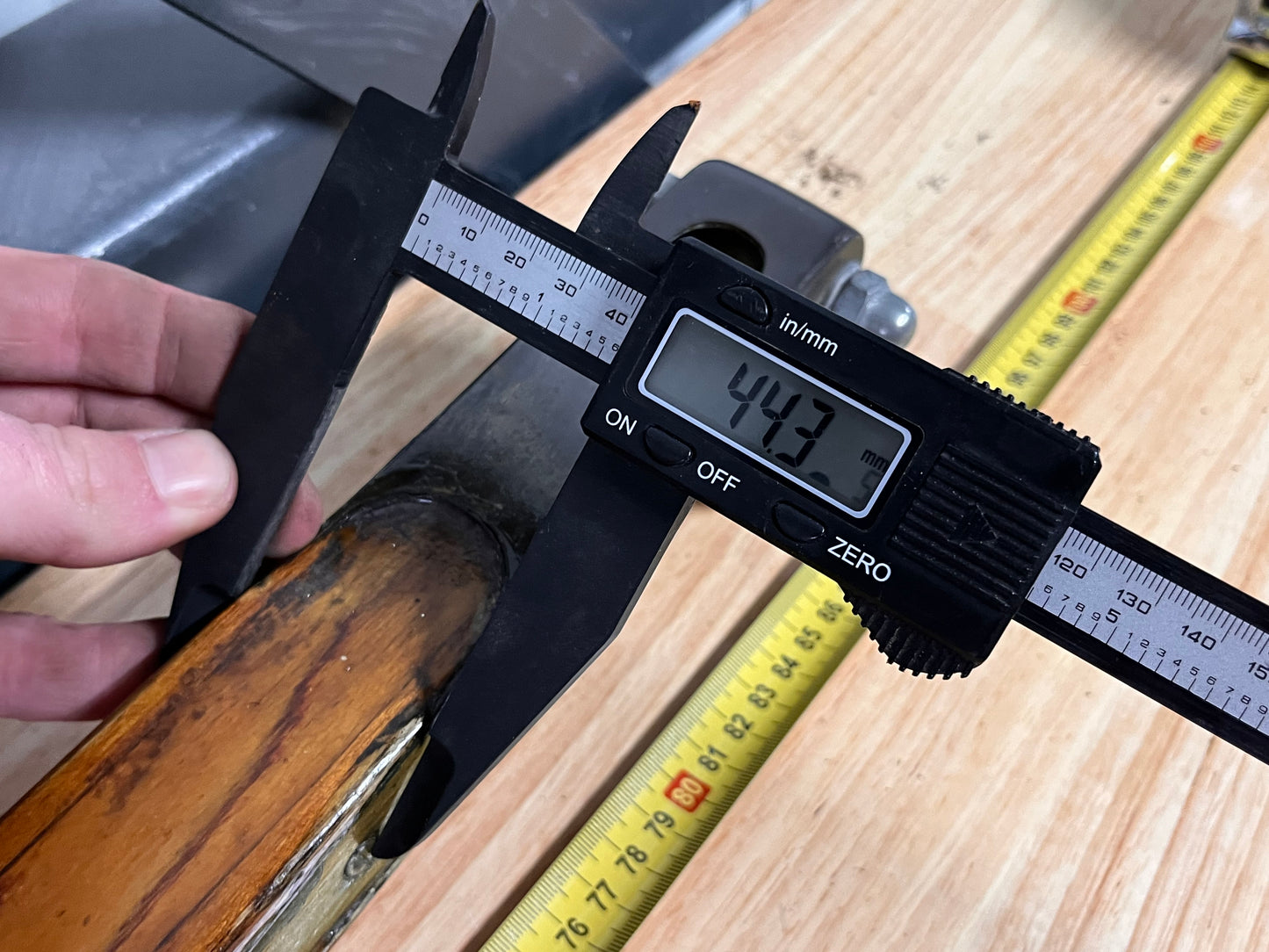 Houten helmstok 90 cm