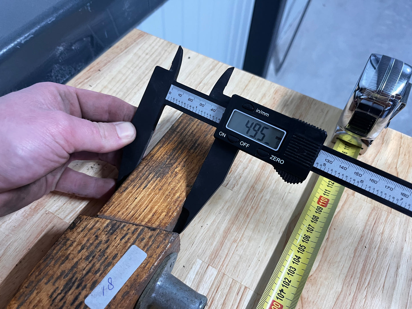 Houten helmstok 113 cm