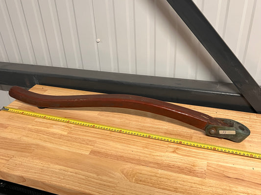 Houten helmstok 85 cm met bronzen beslag